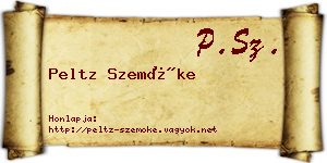 Peltz Szemőke névjegykártya